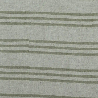 Thelma Stripe Block Printe Linen Fabric