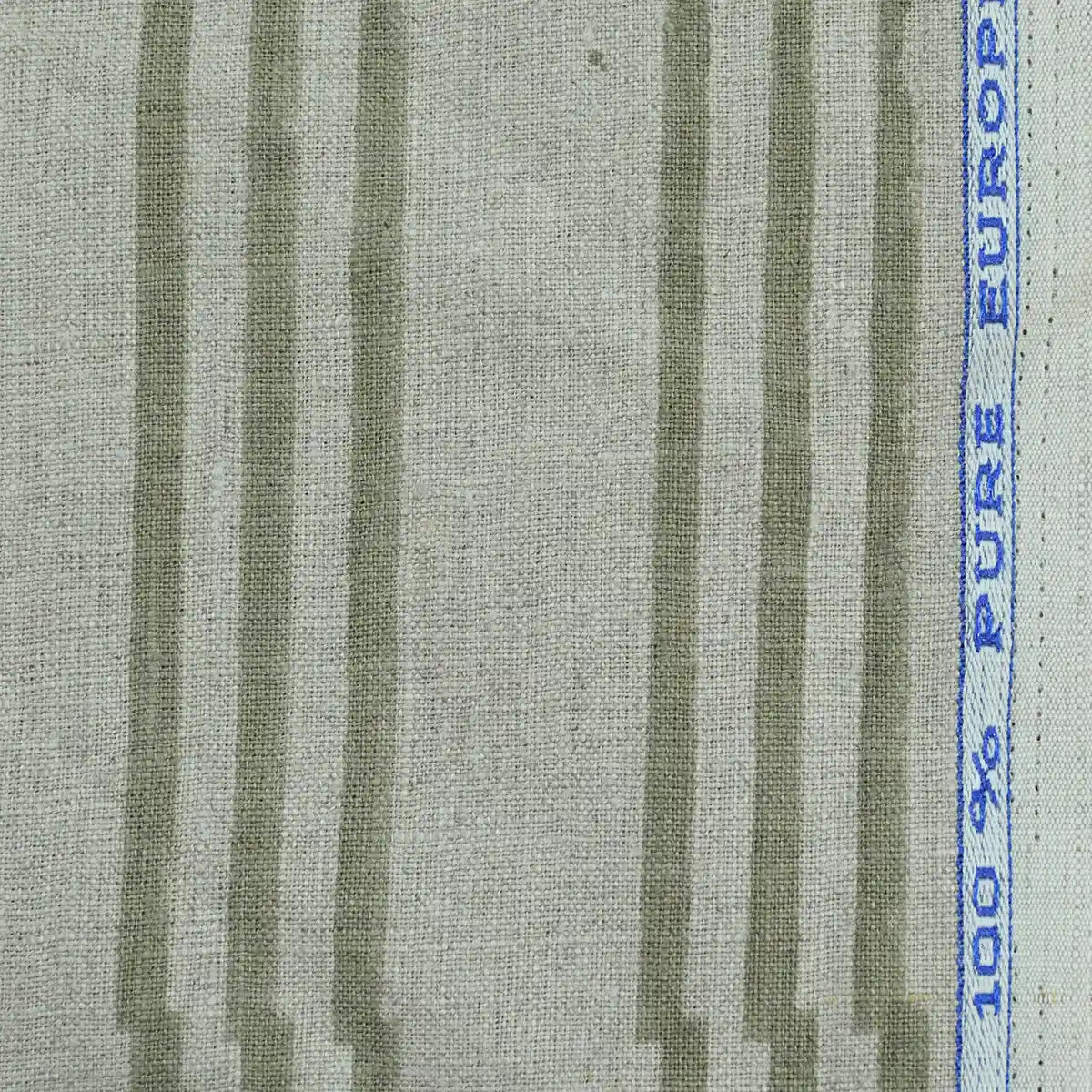 Thelma Stripe Block Printe Linen Fabric