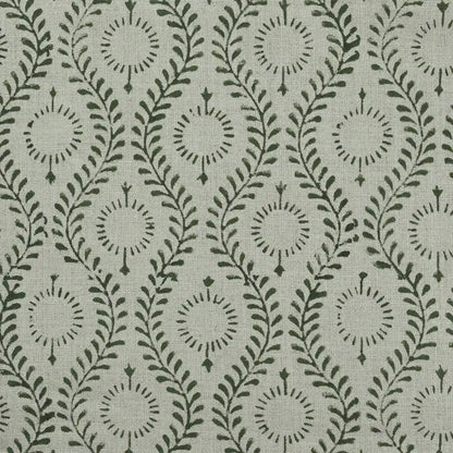 Sharra Botanical Block Print Linen Fabric