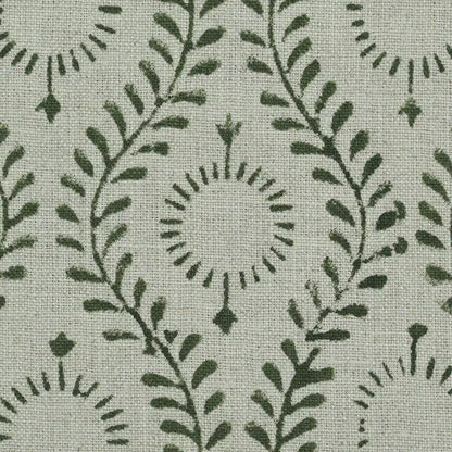 Sharra Botanical Block Print Linen Fabric
