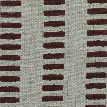 Drelith Stripe Block Print Linen Fabric