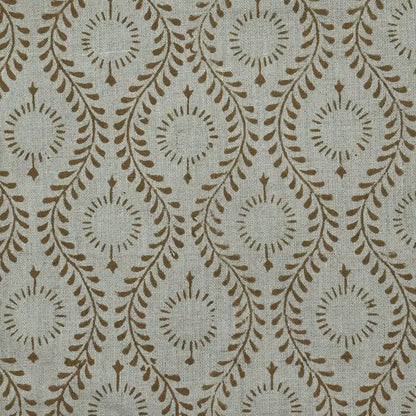 Sharra Botanical Block Print Linen Fabric
