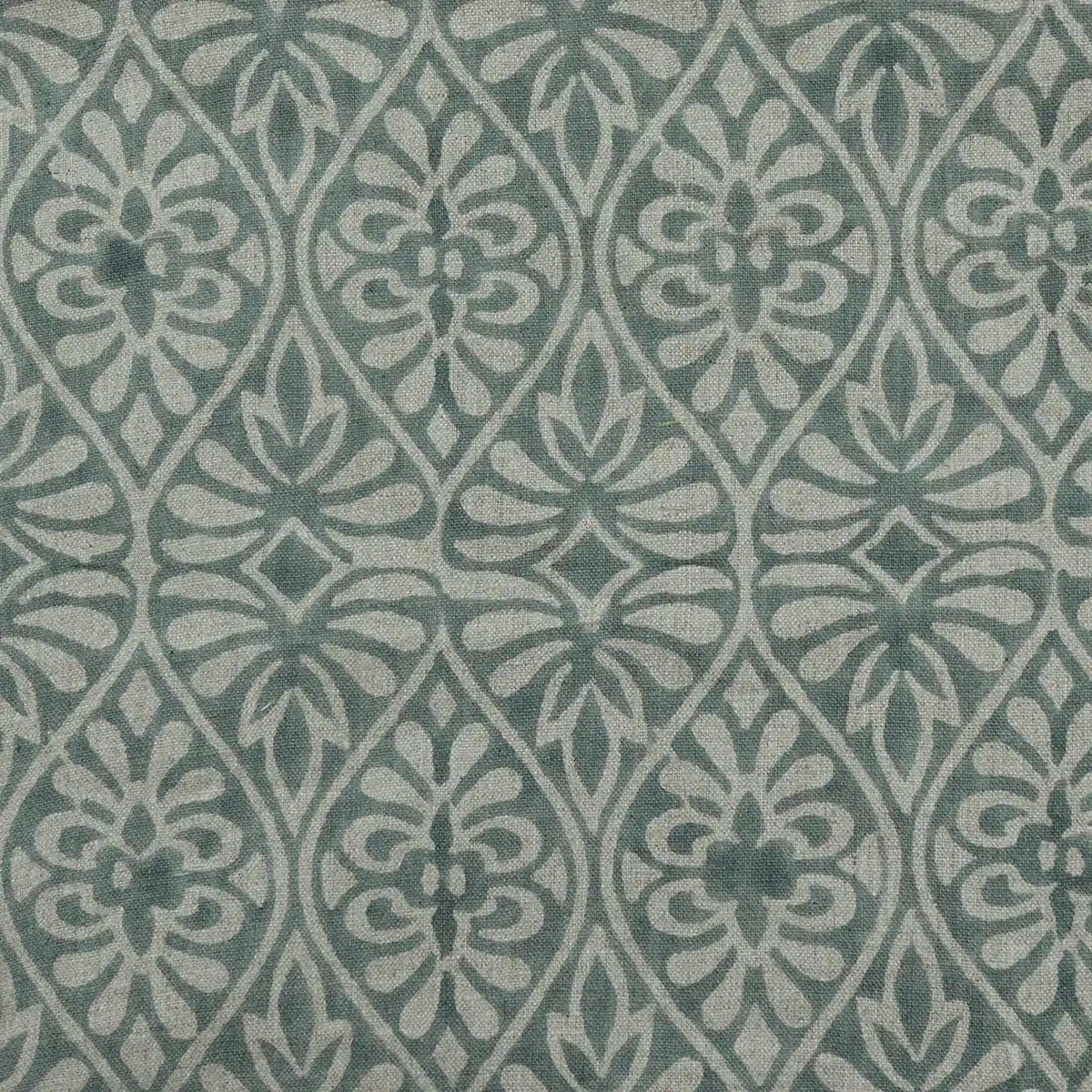 Leira Geometric Hand Block Print Linen Fabric