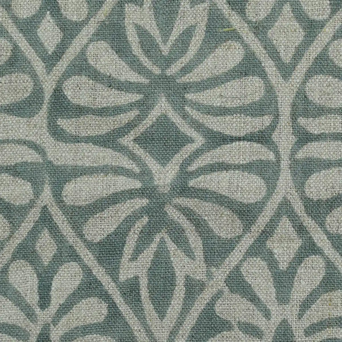Leira Geometric Hand Block Print Linen Fabric