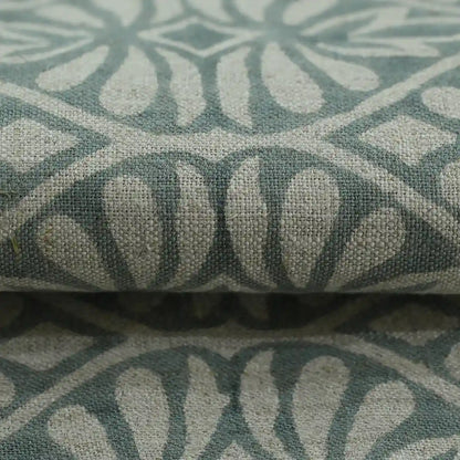 Leira Geometric Hand Block Print Linen Fabric