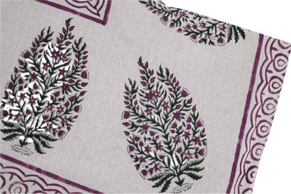 Hannah Floral Block Print Tablecloth - Maple Village Lane