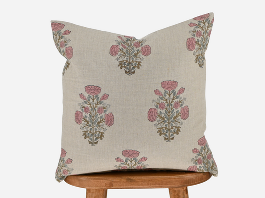 Elise Block Print Pillow Cover