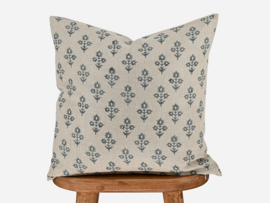April Block Print Pillow Cover