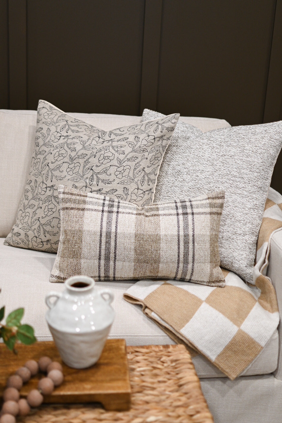 Adele Block Print Pillow Cover