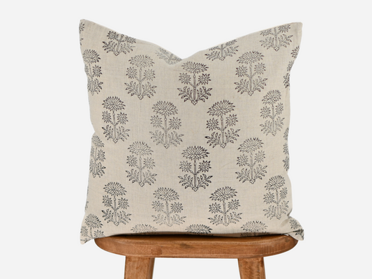 Edith Block Print Pillow Cover