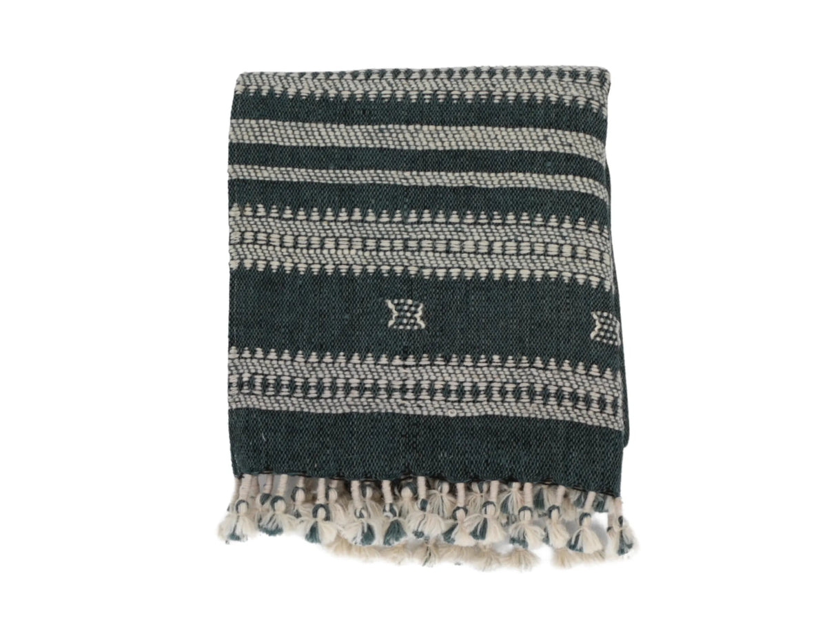 Bhujodi Table Runner - Dark Blue - Maple Village Lane