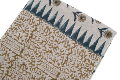 Fiona Floral Block Print Tablecloth - Maple Village Lane