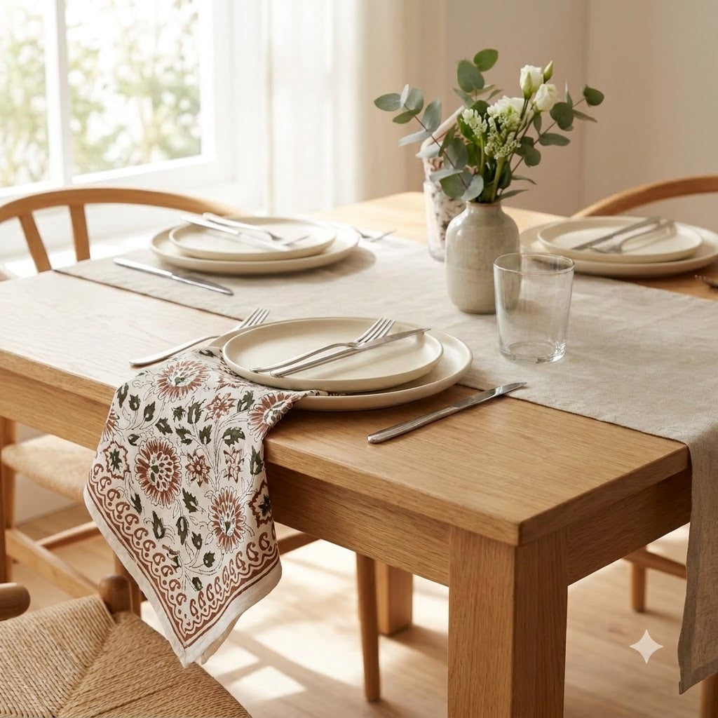 Rustic Rust Indigo Table Napkin