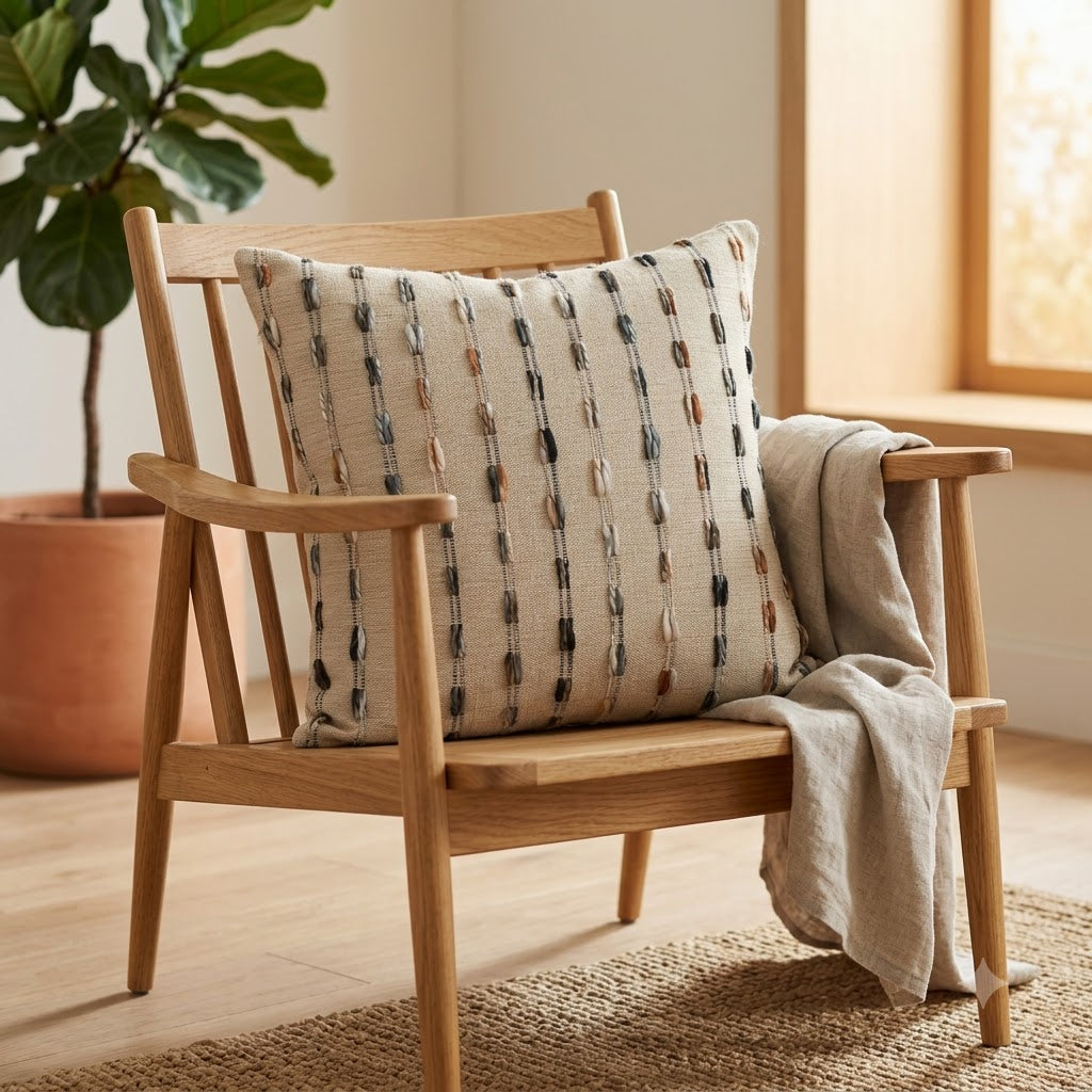 Malcolm Textured Neutral Cushion Cover