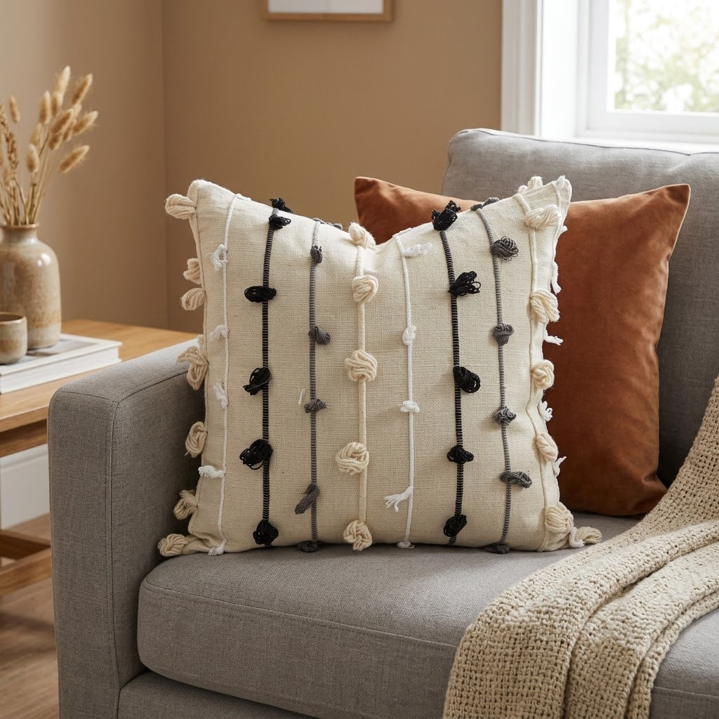 Morgan Boho Tasselled Cushion Cover
