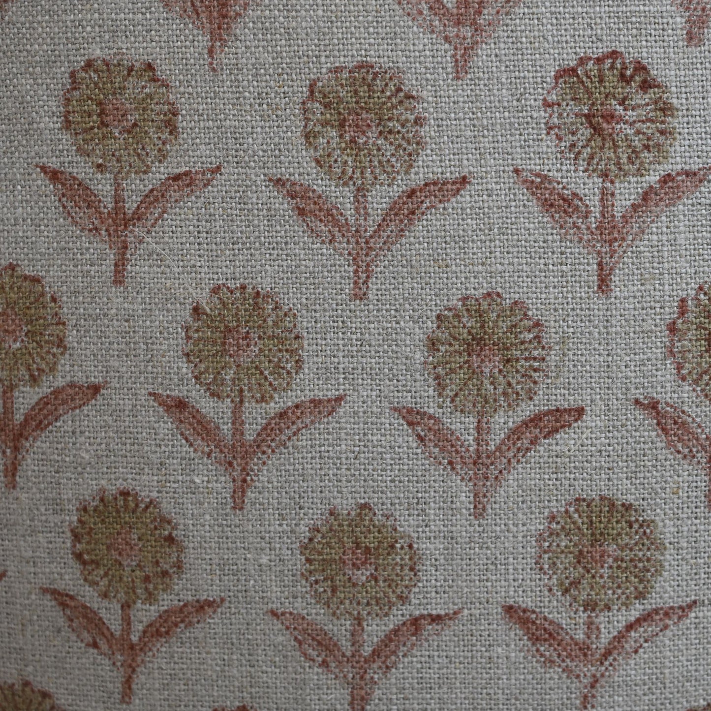 Handcrafted Linen Block Print Pillow Coverhceqoiascoisan