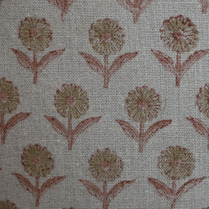 Handcrafted Linen Block Print Pillow Coverhceqoiascoisan