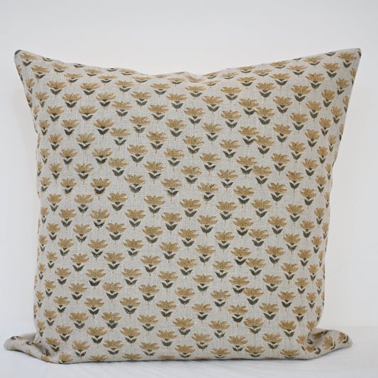 Destiny Charcoal Block Print Pillow Cover