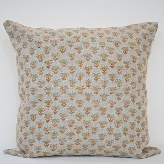 Destiny Oatmeal Block Print Pillow Cover