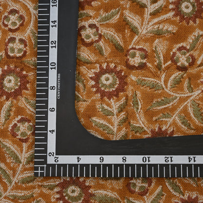 Vanessa  Rust  Linen Block Print Pillow Cover