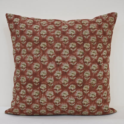Andrea Sage Linen Block Print Pillow Cover
