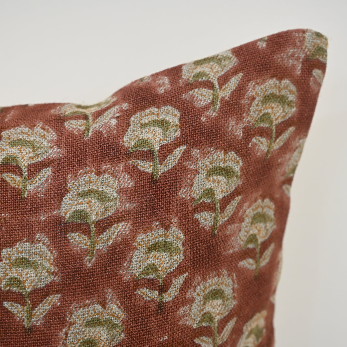 Andrea Sage Linen Block Print Pillow Cover