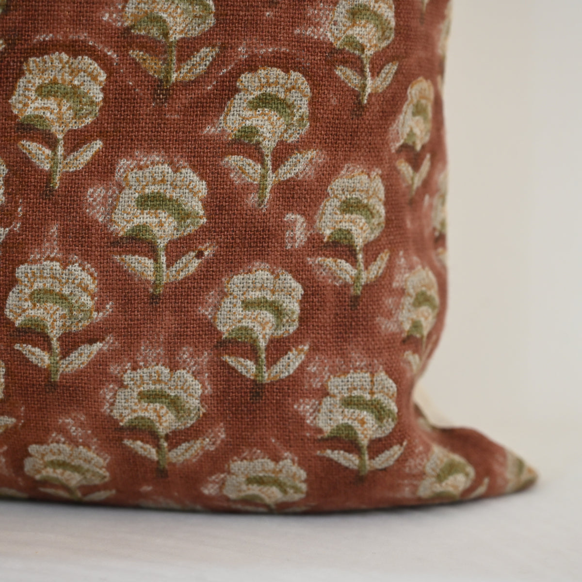 Andrea Sage Linen Block Print Pillow Cover
