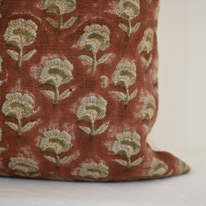 Andrea Sage Linen Block Print Pillow Cover