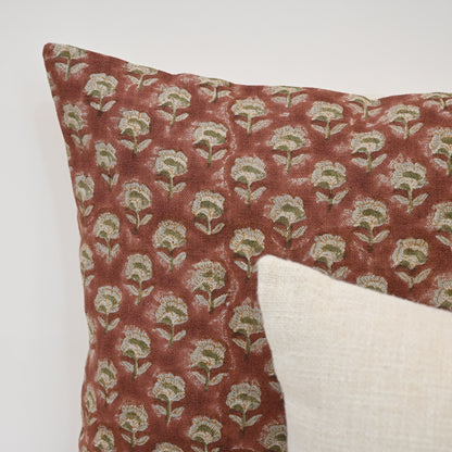 Andrea Sage Linen Block Print Pillow Cover