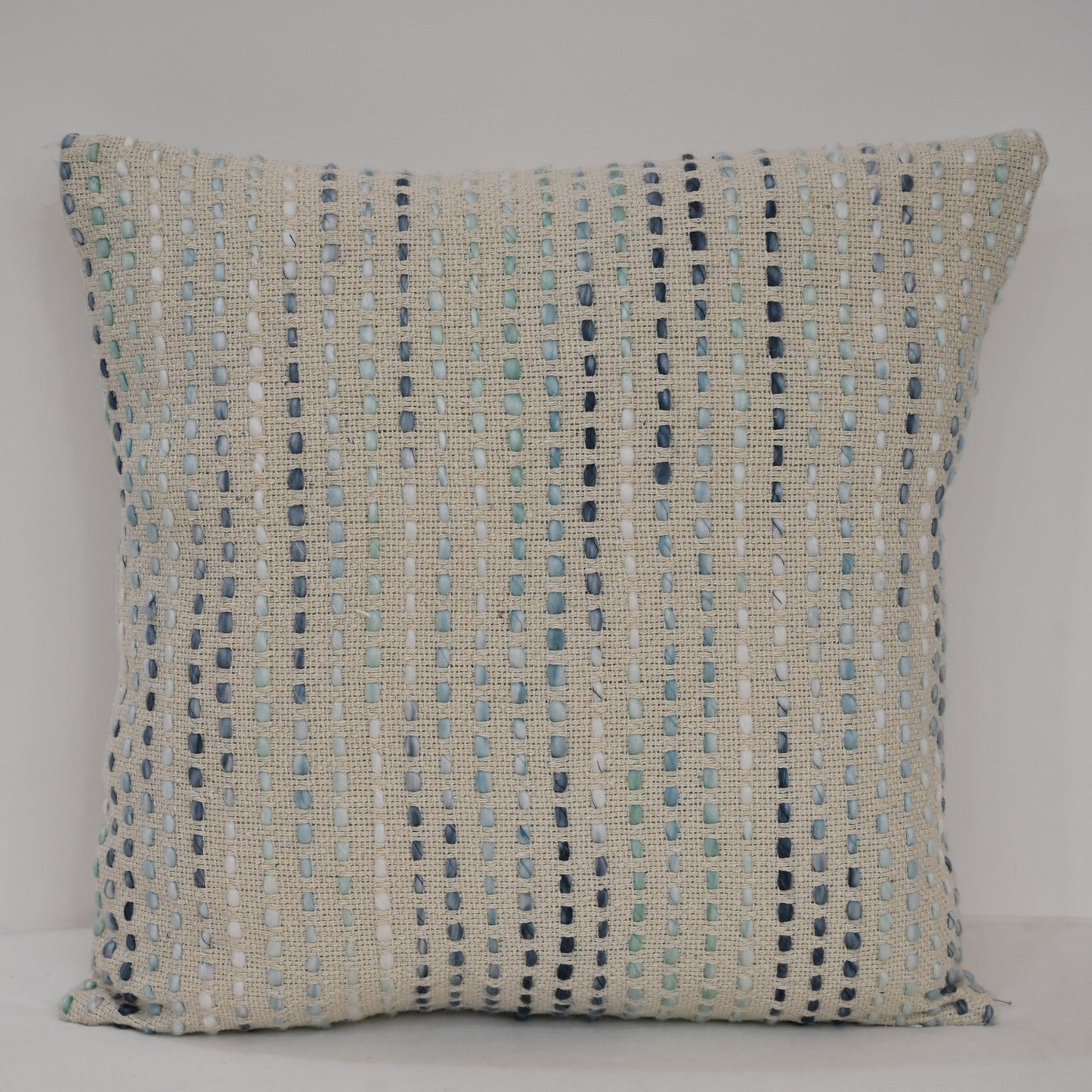 Omar Blue Striped Cushion Cover