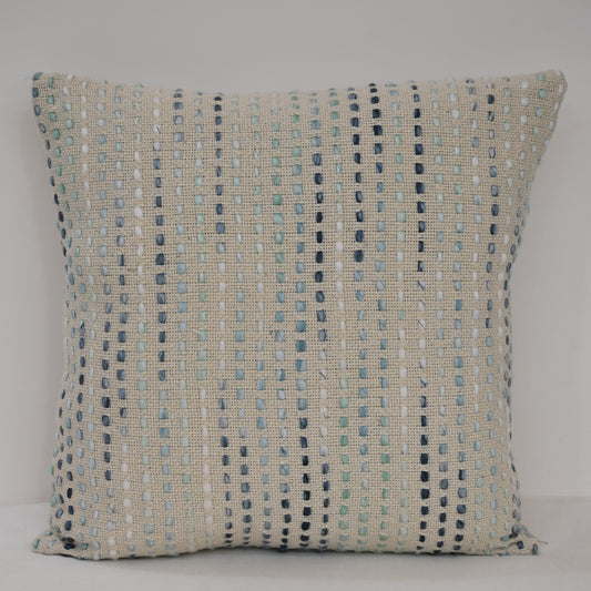 Omar Blue Striped Cushion Cover