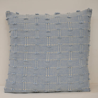 Reid Blue Fringe Cushion Cover