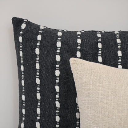 Francis Charcoal Textured Cushion Cover
