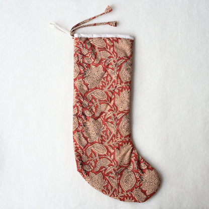 Rustic Floral Holiday Stocking