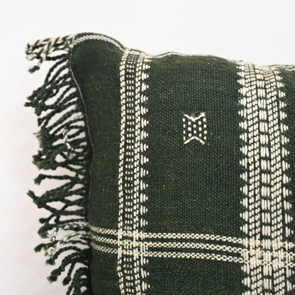 SCOTT ARSTISANAL GREEN FRINGED CUSHION