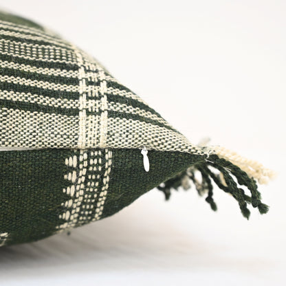 SCOTT ARSTISANAL GREEN FRINGED CUSHION
