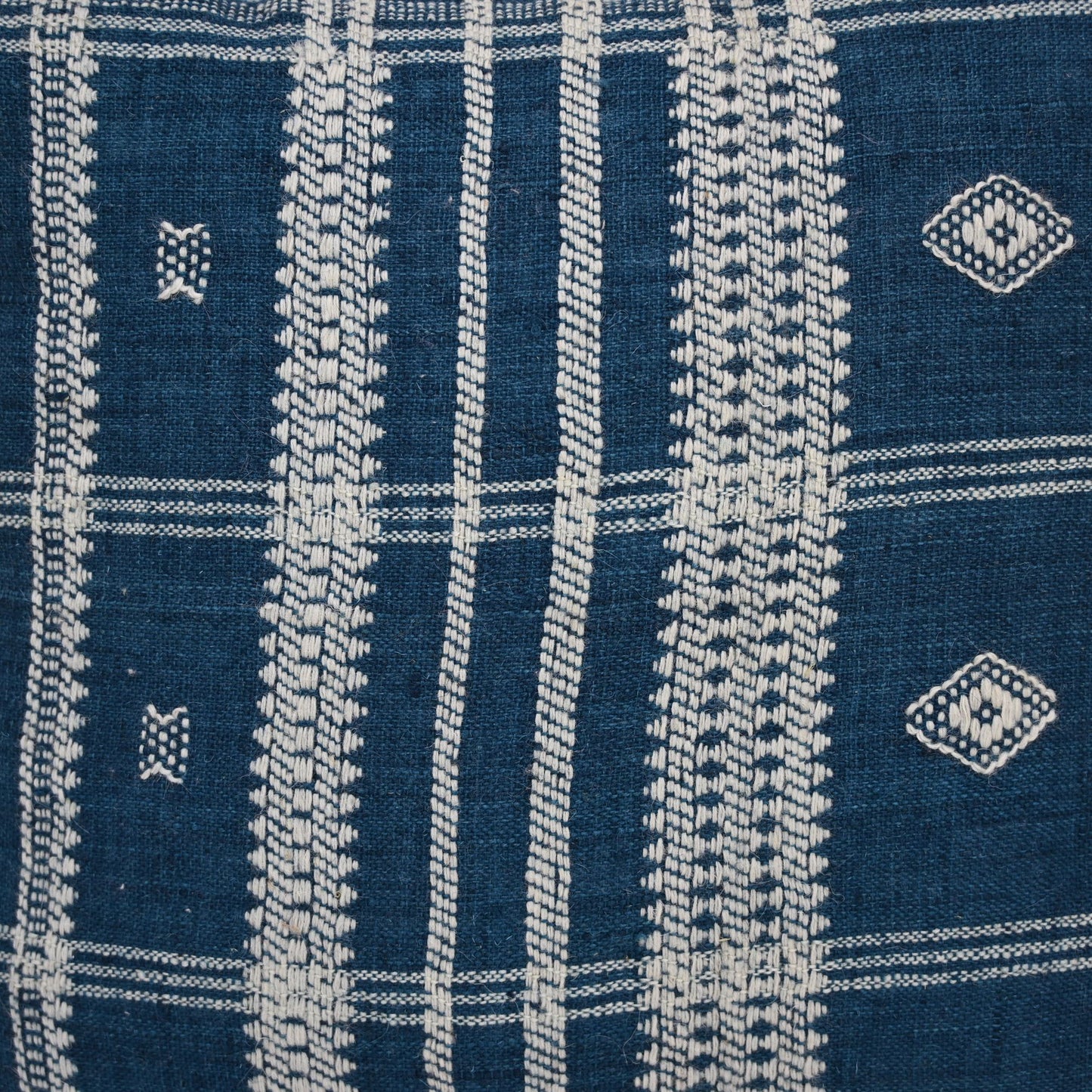 WALTER NAVY FRINGED CUSHION COVER