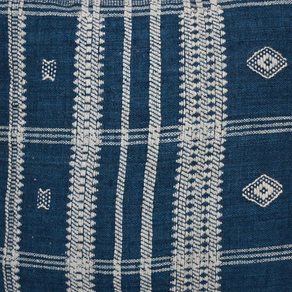 WALTER NAVY FRINGED CUSHION COVER