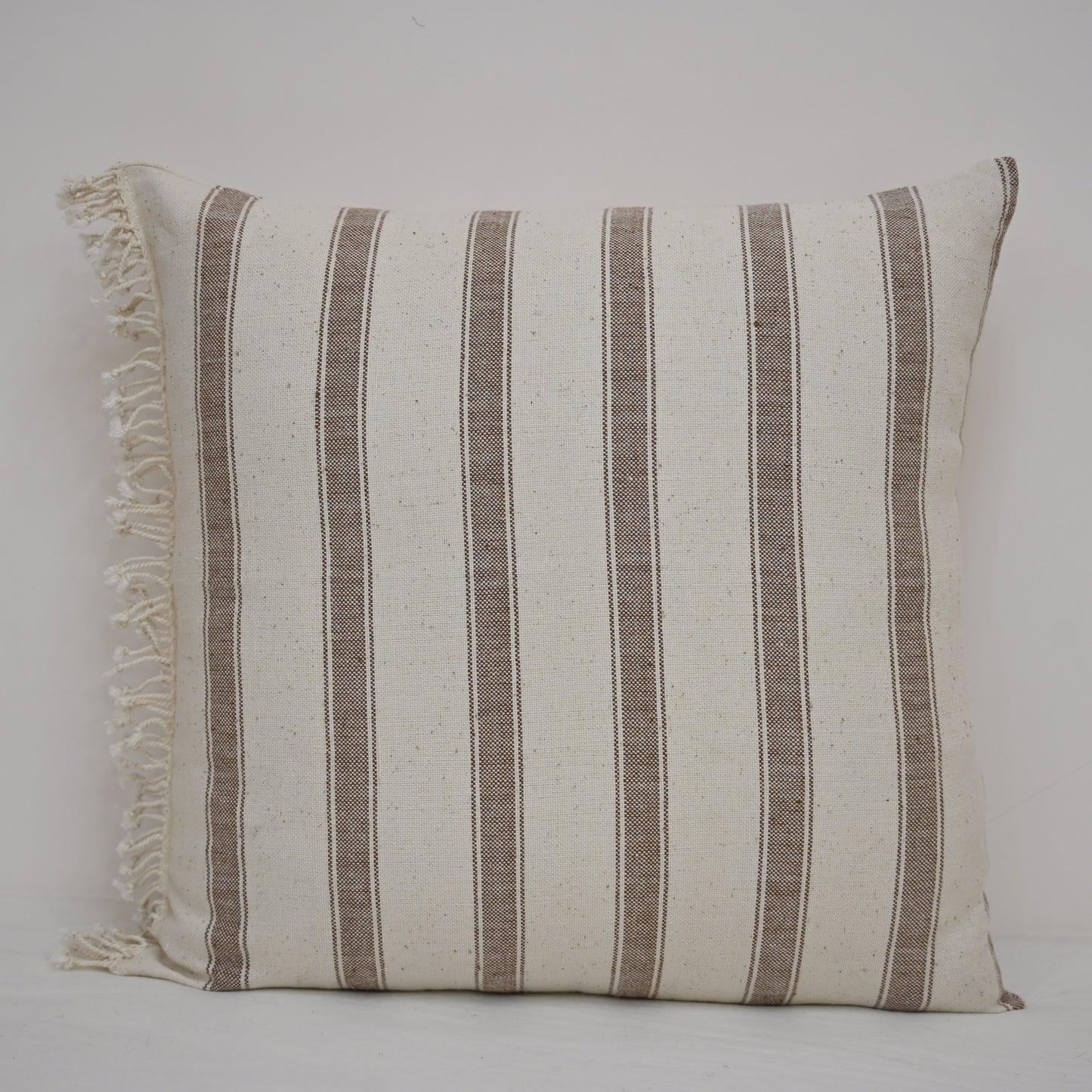 Maverick Rustic Cocoa Stripe Cushion