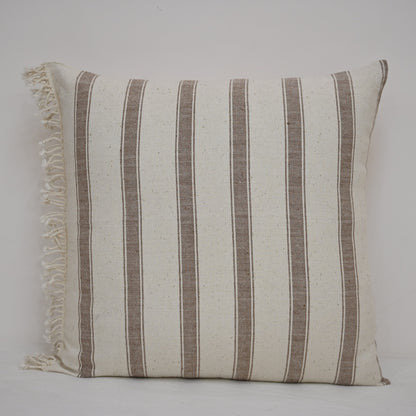 Maverick Rustic Cocoa Stripe Cushion