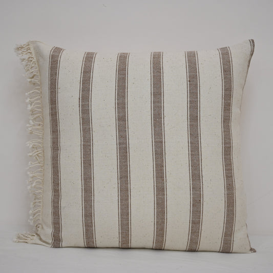 Maverick Rustic Cocoa Stripe Cushion