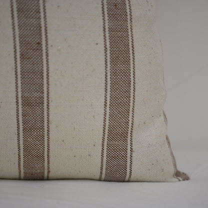 Maverick Rustic Cocoa Stripe Cushion