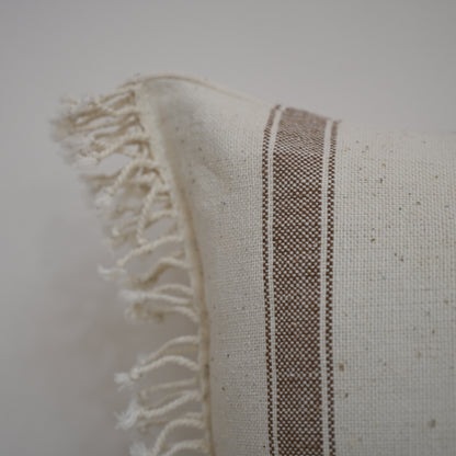 Maverick Rustic Cocoa Stripe Cushion
