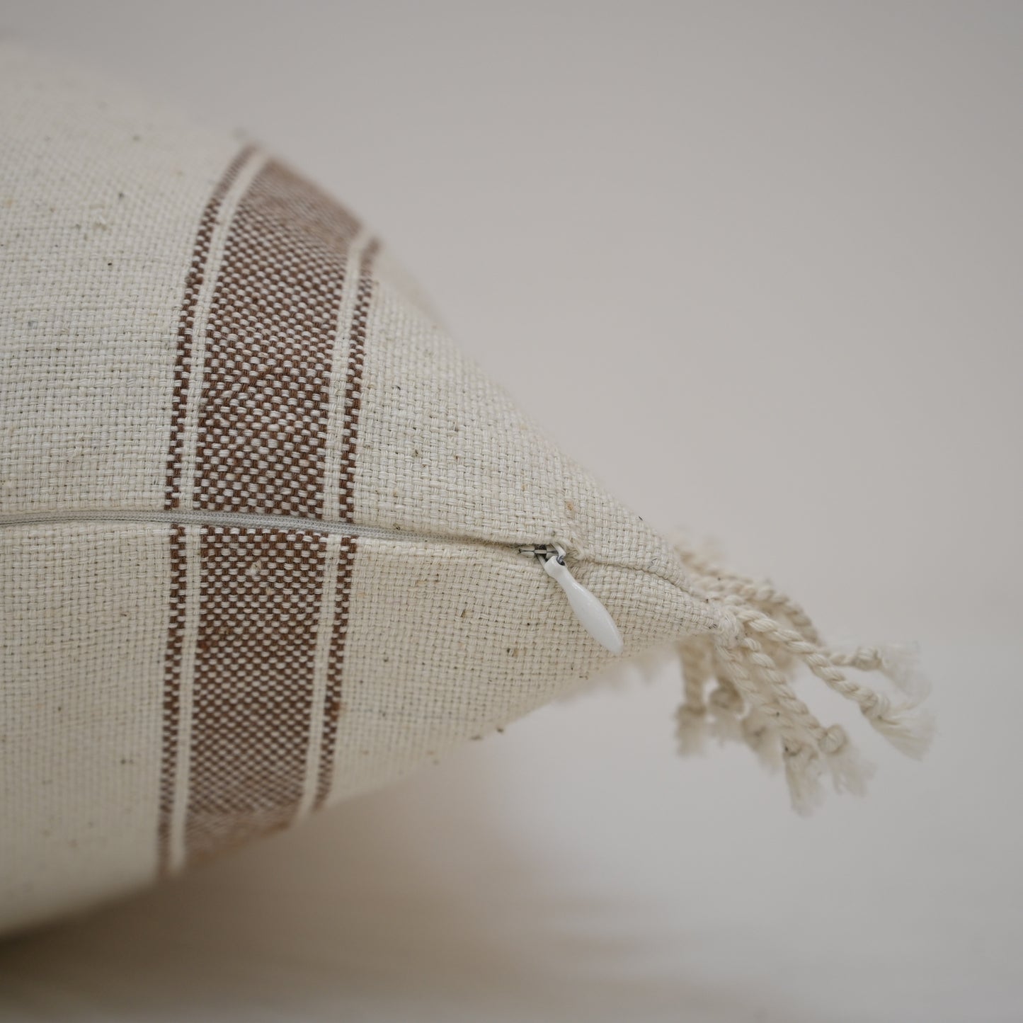 Maverick Rustic Cocoa Stripe Cushion