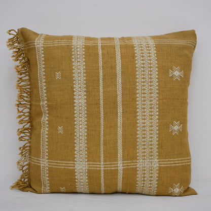 Easton Mustard Handloom Cushion