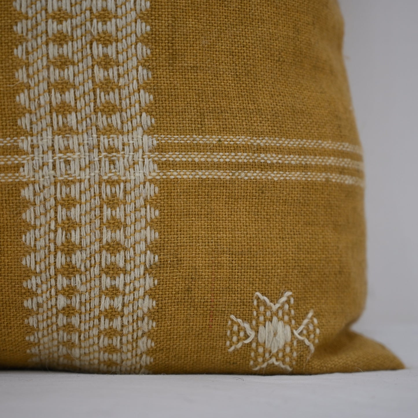 Easton Mustard Handloom Cushion