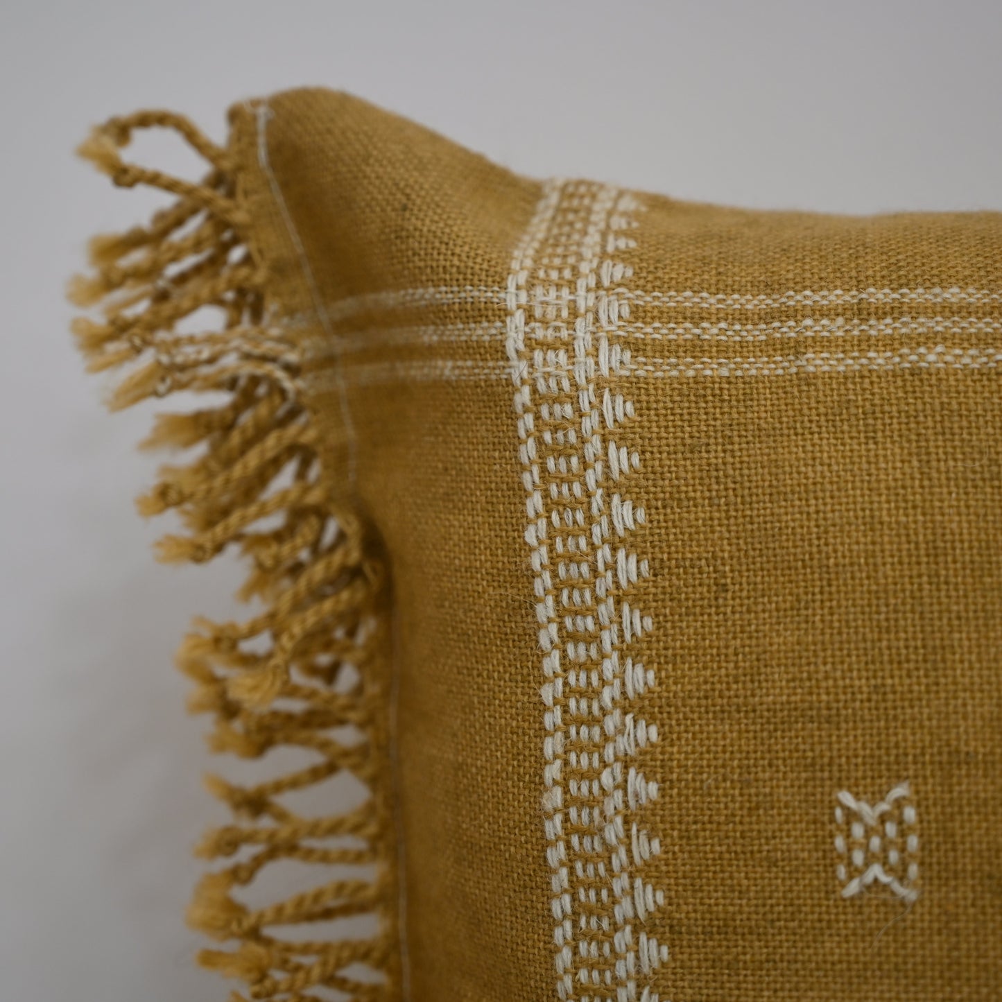 Easton Mustard Handloom Cushion