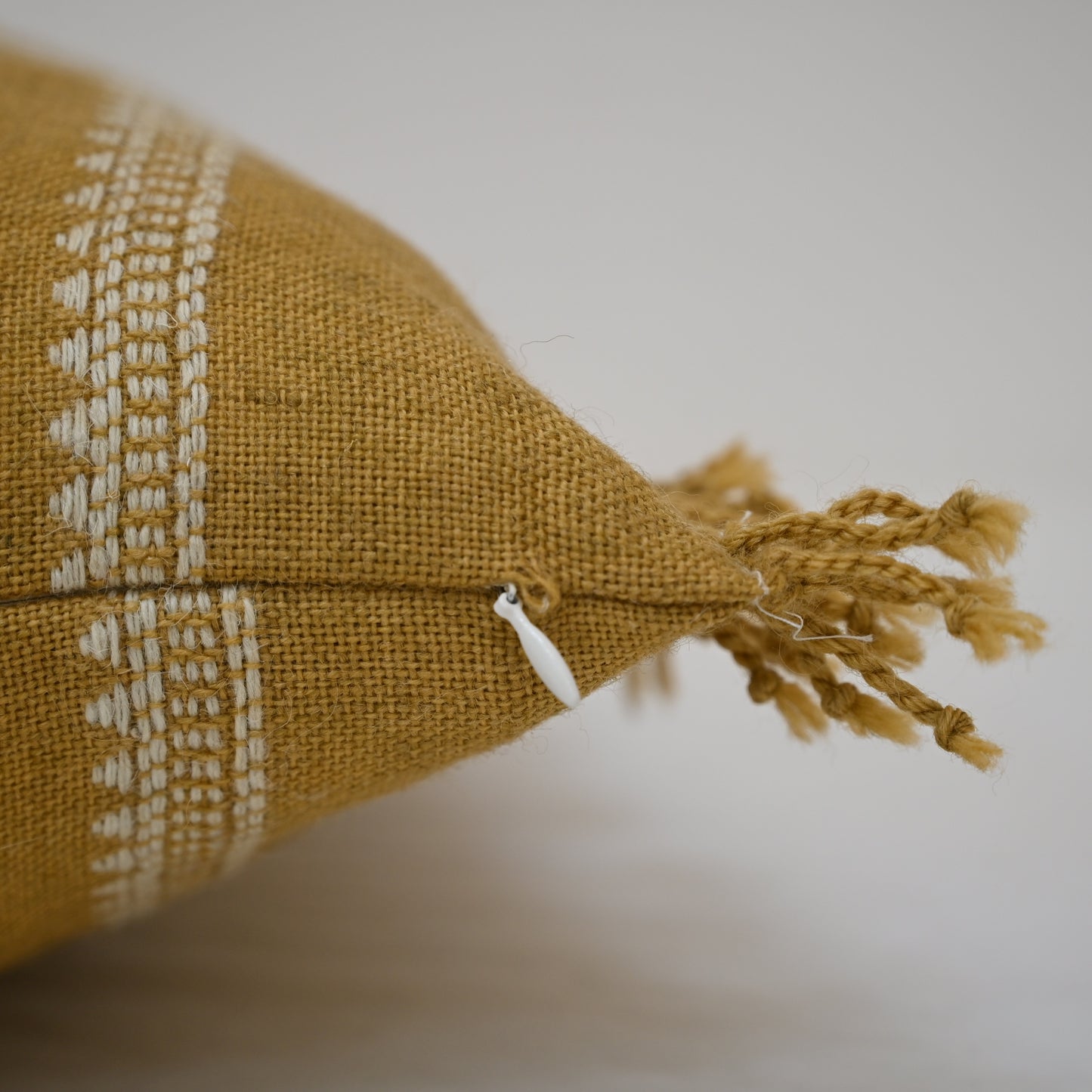 Easton Mustard Handloom Cushion