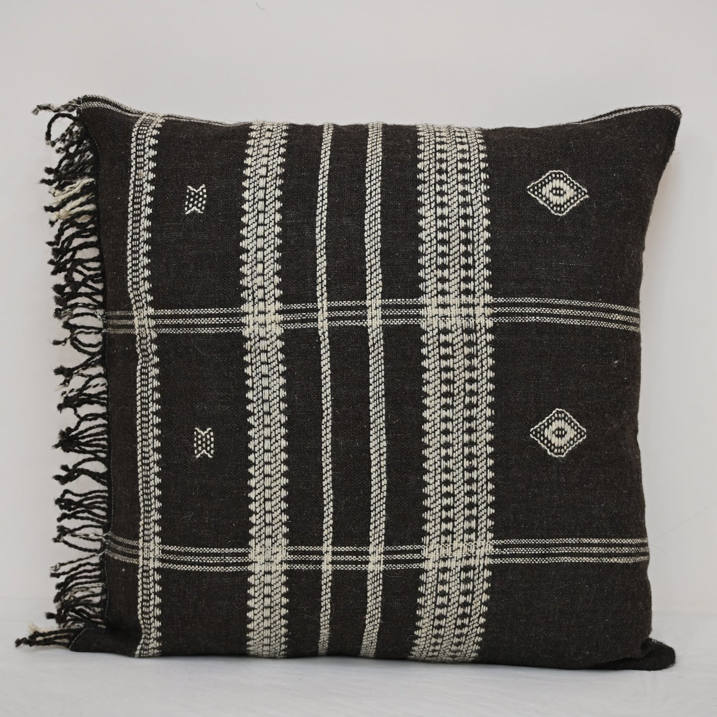 DENNIS BLACK AND WHITE STRIPE CUSHION