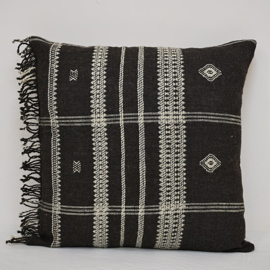 Dennis Black And White Stripe Cushion